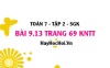 Bài 9.13 trang 69 Toán 7 Tập 2 Kết nối tri thức